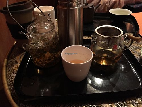 Extensive tea menu  at Tushita in Munich