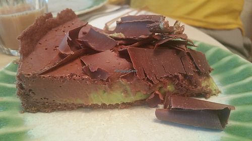 Avocado chocolate cake  at Tushita in Munich