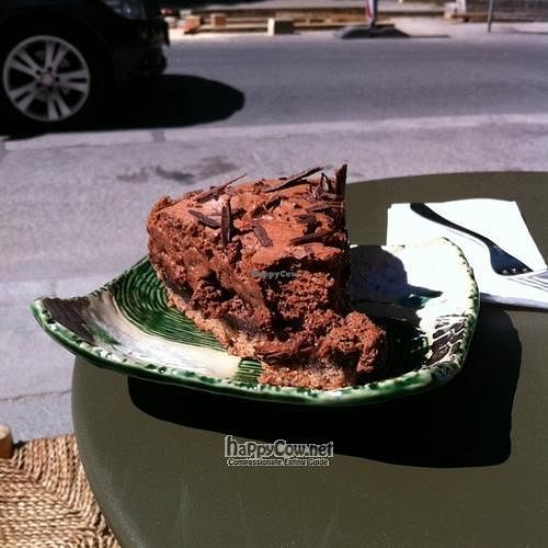 vegan chocolate mousse torte at Tushita in Munich