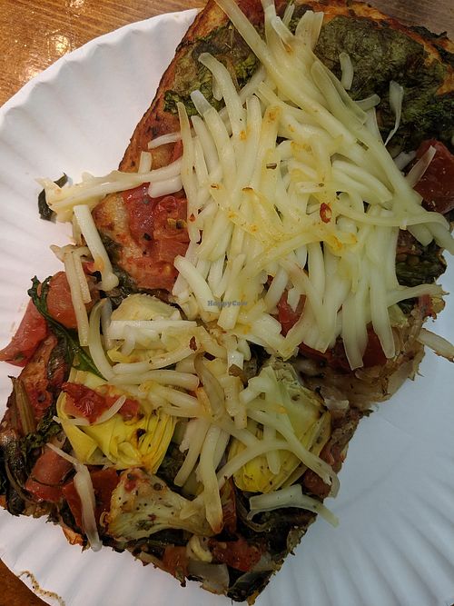 Vegan cheese slice at My Pie Pizzeria Romana - 72nd in New York City