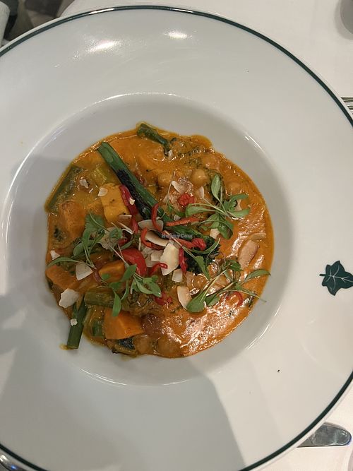 sweet potato curry  at The Ivy Cafe in Richmond Upon Thames