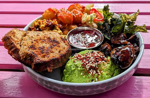 WJ breakfast. Quite nice, but not £14 nice. at Wholesome Junkies in Manchester