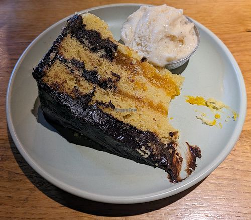 Jaffa cake, tastes exactly like the orangey bit of a Jaffa cake at Wholesome Junkies in Manchester