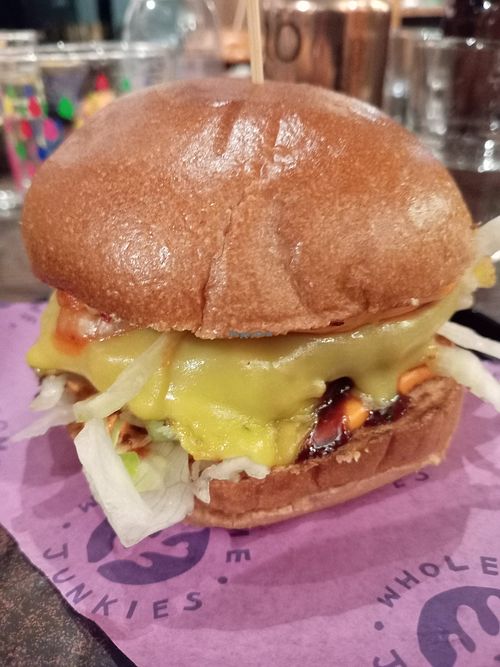 Kimchi burger at Wholesome Junkies in Manchester