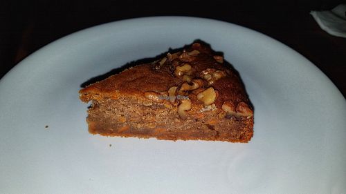 Vegan carrot cake at Orenda in Beirut