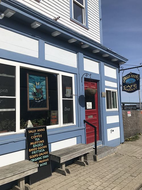 Entrance  at Sally Ann's Cafe and Market in Lubec