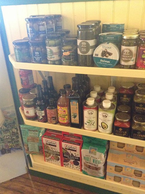 stuffed grape leaves, olives, spreads, etc at Sally Ann's Cafe and Market in Lubec