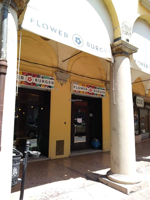 Exterior at Flower Burger in Bologna