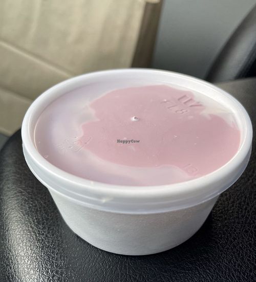 A look at the depth of this $10 dole whip. Shame on them!  at CC's Vegan Spot in St Louis