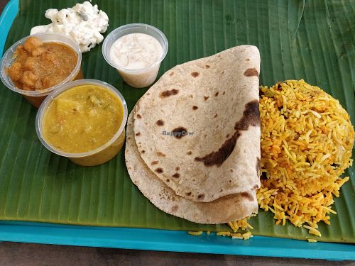 Briyani rice with chapatti set at Komala's Restaurant - China Square in Central Singapore