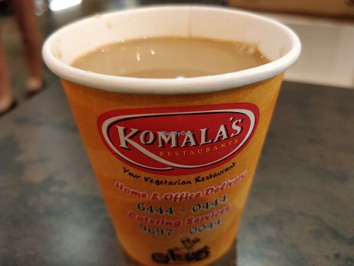 Masala tea at Komala's Restaurant - China Square in Central Singapore