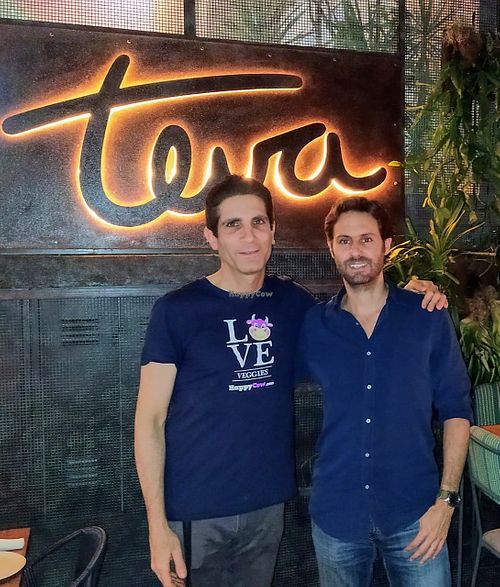 With the owner at Teva in Sao Paulo