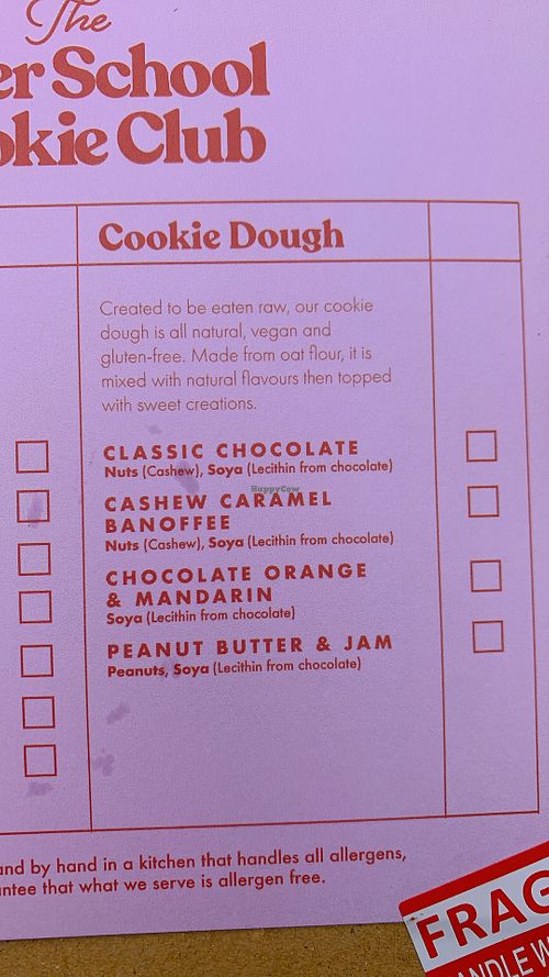 cookie dough  at The After School Cookie Club in East London