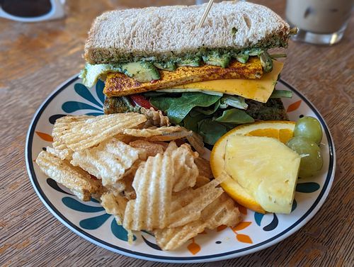 Cilantro veggie pesto at The Black Dog in Snoqualmie