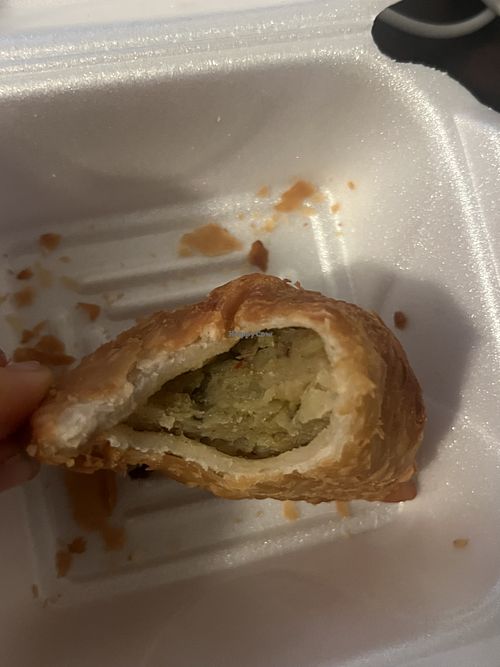 Inside of samosa  at Tikka Express in Gainesville