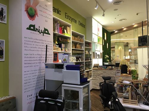 vegan goods shop at Ariya Organic Cafe in Bangkok