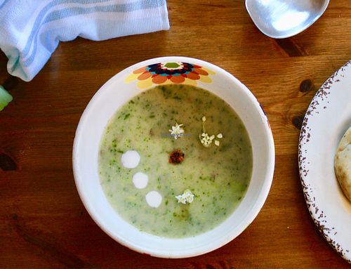 Vegan Cream of Broccoli Soup at Lyn-Genet's Kitchen in New York City