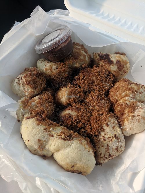 Ballerz - vegan dough balls with vegan nutella at Baked 3.14 in Calgary