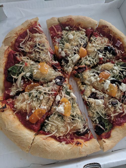 Vegan Olive Zeus 11" at Baked 3.14 in Calgary