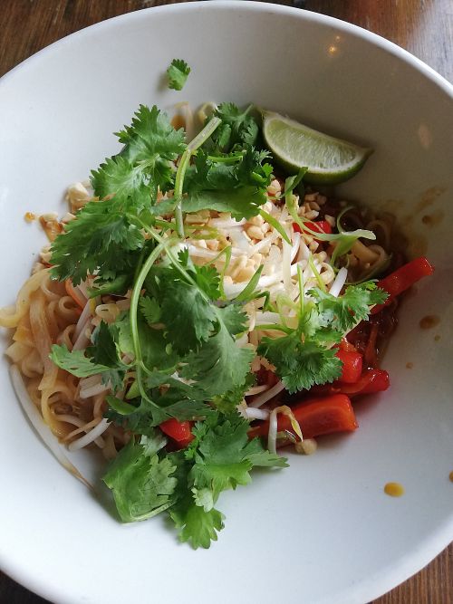Vegan pad thai at Sociable Kitchen in Brantford