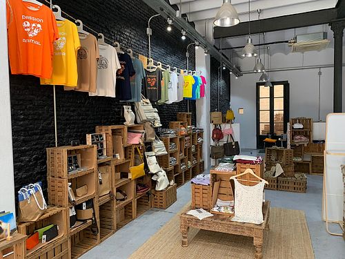 vegan fashion section at PASSION ANIMAL at Passion Animal in Barcelona