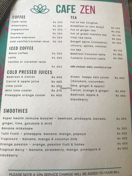 Drinks at Cafe Zen in Negombo