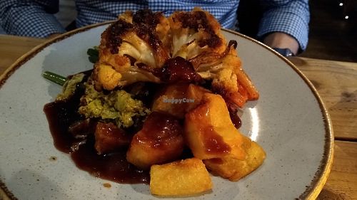 Roast cauliflower dinner at Allotment in Manchester