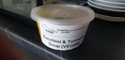 Take home soup at Food Coffee Friends in Heathmont