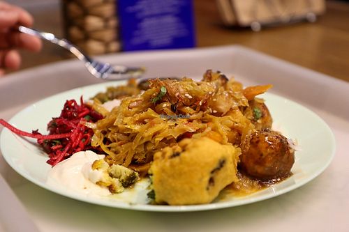 selection from the buffet at Satsanga in Sofia