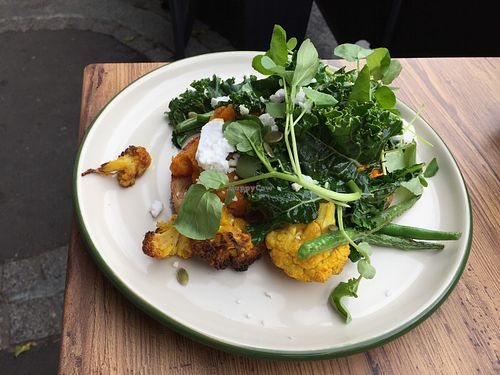 Pumpkin smash on sourdough with vegan feta  at Argi in Kensington