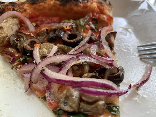 Add chili to this  at PizZando in Healdsburg