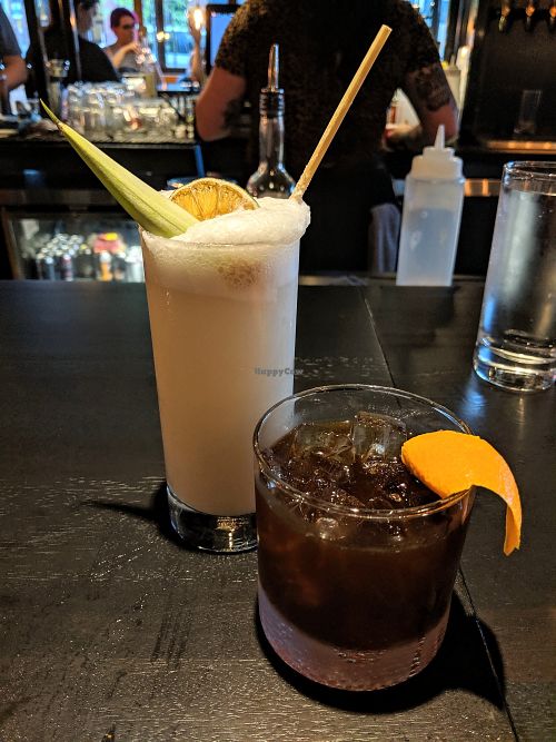 Aquqfaba cocktails!?!? at Life on Mars in Seattle