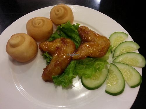 Vegan chicken and buns at Sen Vegan House in Ho Chi Minh City