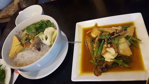 nice tofu stew and hu tieu Nam Vang at Sen Vegan House in Ho Chi Minh City