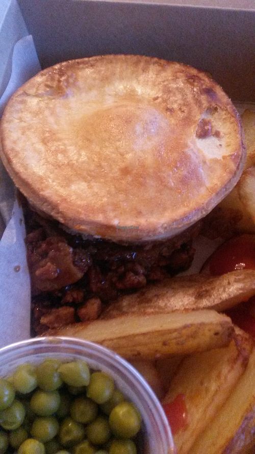 Mince and onion magpye at Magpye  in North Shields