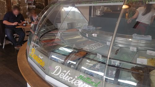 Ice cream selection at Gut Gelaunt in Bern