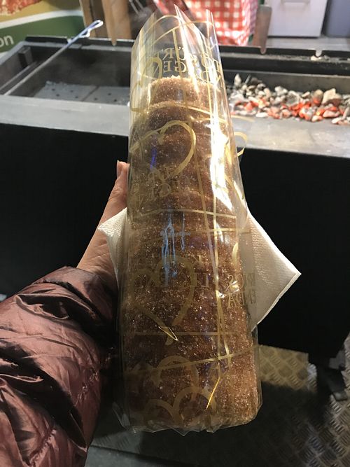 Cinnamon/sugar chimney  at Kürtós Legenda in Budapest