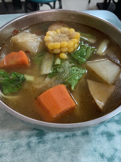 noodle soup 紅燒湯麵 at Lái Xīn SùShí 來欣素食手工水餃 in Taipei