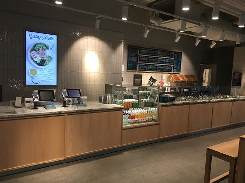 Front desk at Holy Greens in Gothenburg