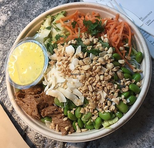 Dish called ”Asiatisk Grönska" at Holy Greens in Gothenburg