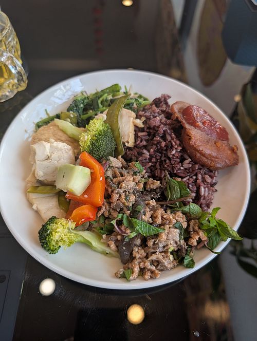 Buffet at Vegan Center Cafe in Vientiane