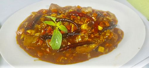 Spagettii at Vegan Center Cafe in Vientiane