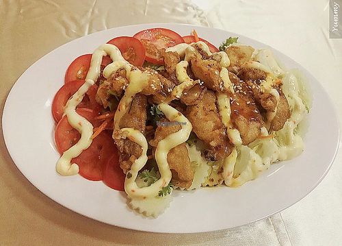 Salad at Vegan Center Cafe in Vientiane