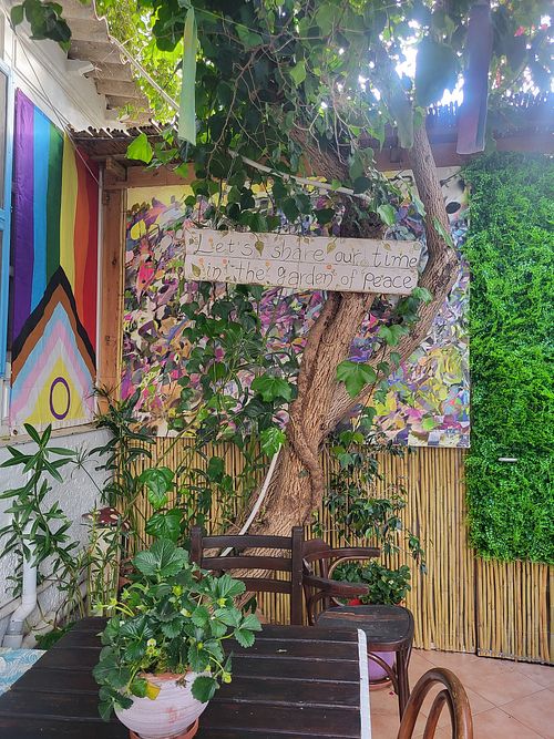 Their lovely garden at Pernera in Patmos