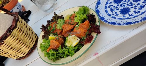 The most incredible çig kofte at Pernera in Patmos