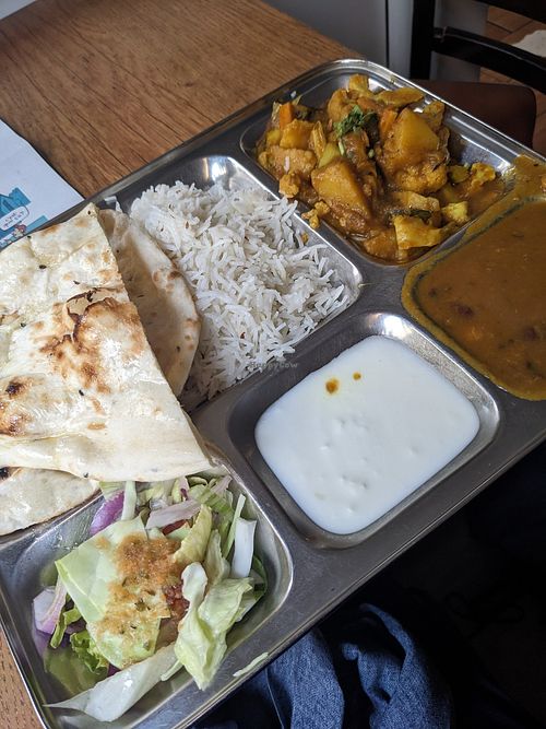 Veggie thali at Badshah in Hamburg