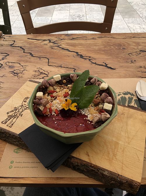 Açaí bowl at Pandora Greenbox in Split