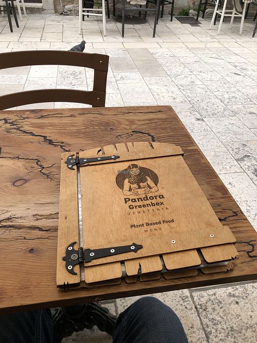 Menu  at Pandora Greenbox in Split