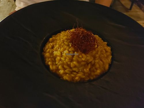 Risotto with dates and other dry fruits : we didn't like it, the texture was ok but it way too sweet at Pandora Greenbox in Split