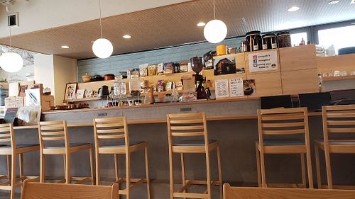 Interior at westside cafe in Tokyo